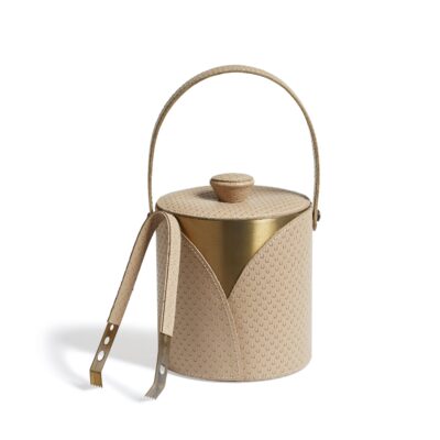 emsworth-leather-ice-bucket-and-tongs-taupe-a20971-1-19-1248-10-02 msworth Leather Ice Bucket and Tongs