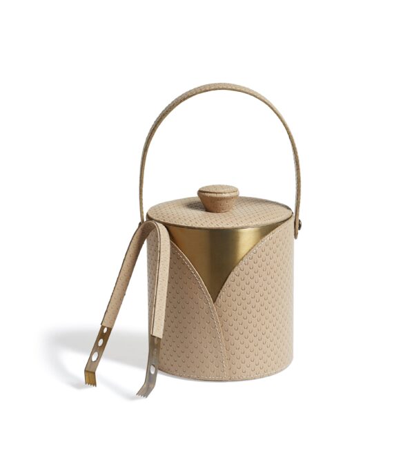 emsworth-leather-ice-bucket-and-tongs-taupe-a20971-1-19-1248-10-02 msworth Leather Ice Bucket and Tongs